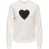 JDY Sweatshirt 'JDYParis'  zwart / wit