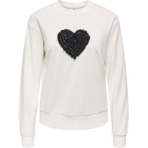JDY Sweatshirt 'JDYParis'  zwart / wit