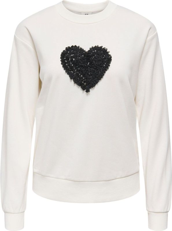JDY Sweatshirt 'JDYParis'  zwart / wit