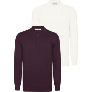 Felix Hardy Trui  wijnrood / natuurwit