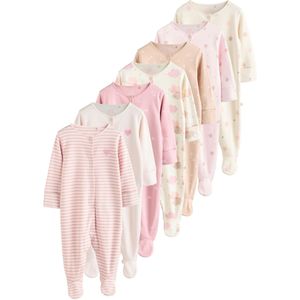 Next Nachtkledij  pasteelgeel / lichtgeel / pasteloranje / rosa / pastelroze / wit