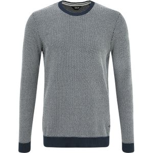 !Solid Trui 'Dumon'  blauw / wit