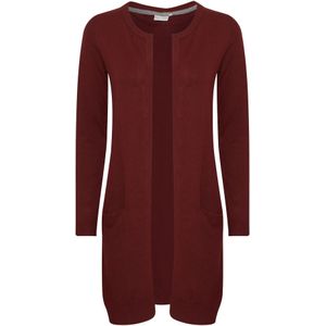 PULZ - SARA - Gebreid Vest - Karmijnrood