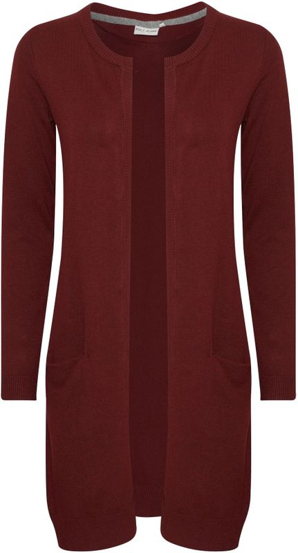 PULZ - SARA - Gebreid Vest - Karmijnrood