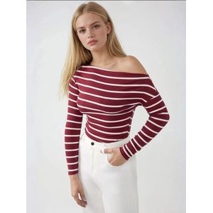 Hiccup Shirt  bourgogne / wit