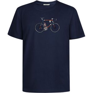 GREENBOMB Shirt 'Bike Mikkel'  blauw / navy / rood