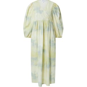 EDITED Jurk 'Felice'  beige / lichtblauw / geel