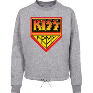 F4NT4STIC Sweatshirt 'Kiss Army'  geel / lichtgrijs / vuurrood / zwart