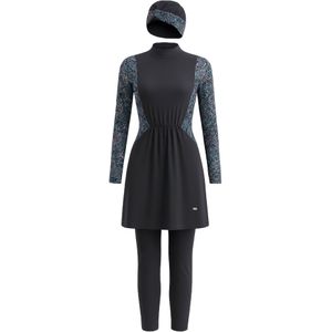 C&City Badpakjurk  azuur / pink / zwart / wit