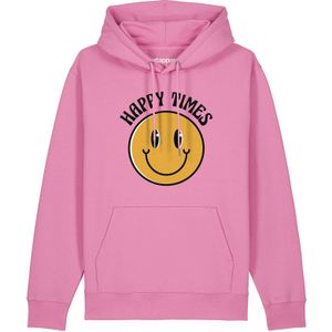 Watapparel Sweatshirt ' Happy times smiley emoji '  gemengde kleuren / rosa