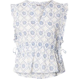 OBJECT Blouse 'OBJMarlon'  blauw / wit