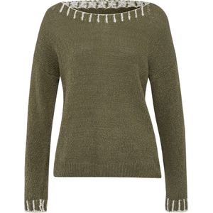 Gebreide Trui - Kaki - 100% Katoen