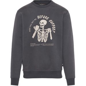 Funky Buddha Sweatshirt  ivoor / donkergrijs