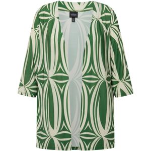 Ulla Popken Gebreid vest  beige / groen