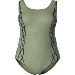 Ulla Popken Badpak  pastelgroen / zwart