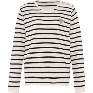 faina Trui  zwart / wolwit