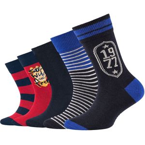 camano Sokken  blauw / donkerblauw / geel / donkerrood