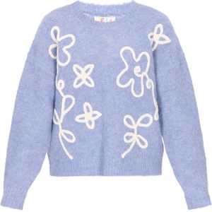 IZIA Trui  violetblauw / wit