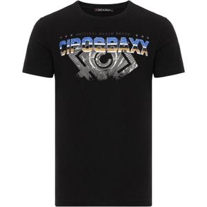 CIPO & BAXX Shirt  blauw / curry / grijs / zwart