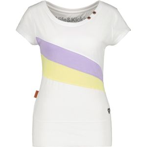 Alife and Kickin Shirt  lichtgeel / lavendel / wit