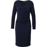 Vera Mont Jurk met Plooien Donkerblauw