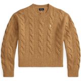 Polo Ralph Lauren - Gebreide Trui - Camel - Ronde Hals - Lange Mouw