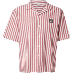 Kaotiko Overhemd 'SUMO'  grijs / pastelrood / zwart / wit