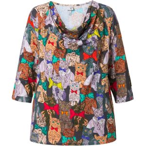 Ulla Popken Shirt  groen / lila / oranje / rood