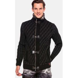 CIPO & BAXX Gebreid vest  antraciet