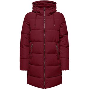 ONLY - DOLLY - Gewatteerde Jas - Wijnrood