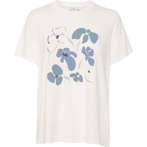 Kaffe Shirt 'Valentina'  sand / blauw / wit