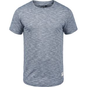 !Solid Shirt 'Figos'  blauw gemêleerd / wit