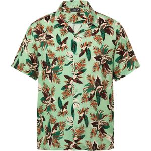 Men Plus Overhemd  lichtbeige / roestbruin / mintgroen / donkergroen