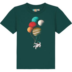 watabout.kids Shirt 'Balloon Spaceman'  donkergroen / gemengde kleuren