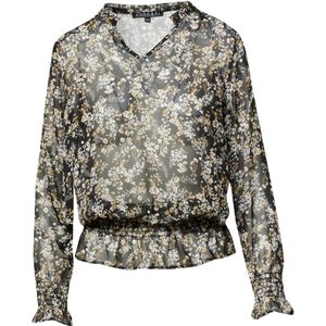 KOROSHI Blouse  beige / zwart / wit