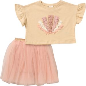 Miss Set 'Muschel'  beige / zalm roze / rosa / wit