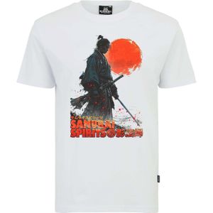 Oldskull Shirt 'Asian Ghost Warrior Graphic'  oranje / zwart / wit