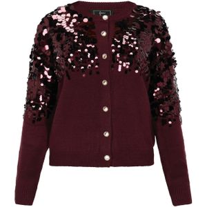 faina Gebreid vest  bourgogne