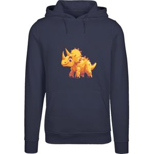 F4NT4STIC Sweatshirt 'Süßer Triceratops Dinosaurier'  donkerblauw / kastanjebruin / oranje / donkeroranje