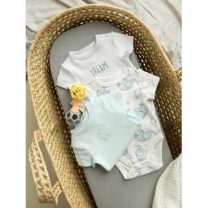 Cool Club Rompertje/body  pastelblauw / wit