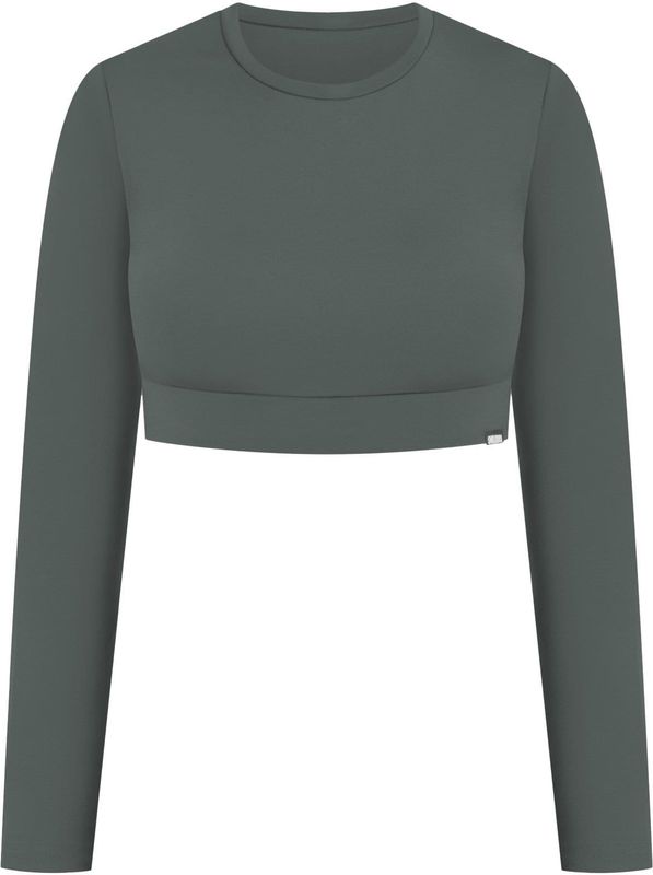 Smilodox - Tisha - Cropped Shirt - Dames - Lange Mouwen - Ronde Hals