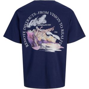 JACK & JONES Shirt  blauw / lila / wit