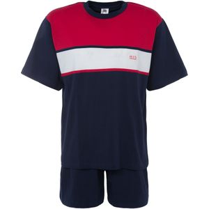 Pyjama - Marine/Rood/Wit - Korte Mouwen - Comfortabel