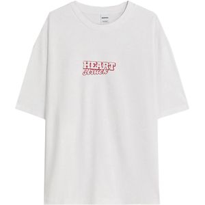 Bershka Shirt  rood / wit