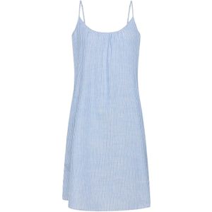 Girlfriend Collective Jurk ' Mathilde '  lichtblauw / wit