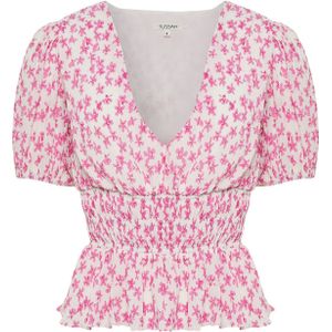 Tussah Top 'HARLIE'  pink / wit