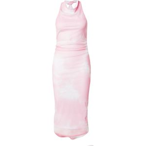 ABOUT YOU Jurk 'Selena'  rosa / wit