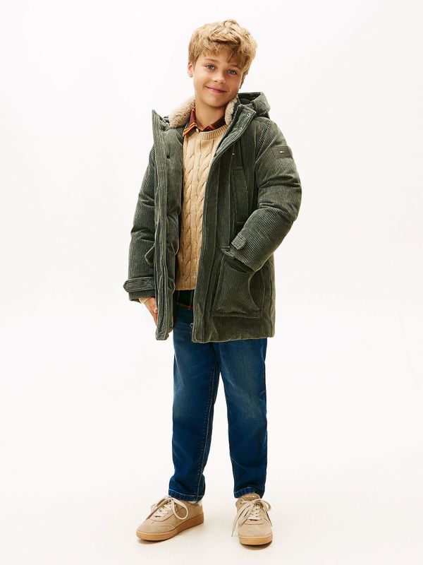 TOMMY HILFIGER - College Jacket - Kaki - Warm Gevoerd