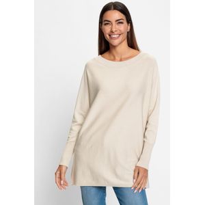 Gebreide Trui - Zand - 42% Viscose, 30% Lyocell, 28% Polyester