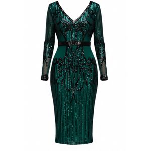 GODDIVA Jurk  donkergroen